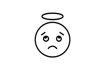 Sad Angel Emoji