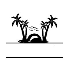 palm tree name frame monogram svg, Palm Trees svg, Beach Png svg, summer svg, Sunset Beach SVG, Vacation, Beach Life, Summer, Chair, Relax