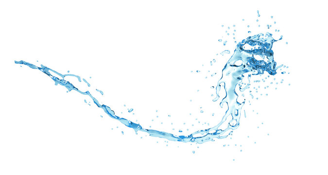 Easy-to-use water splash element PNG format, spiral water splash element for cosmetics and drinks
