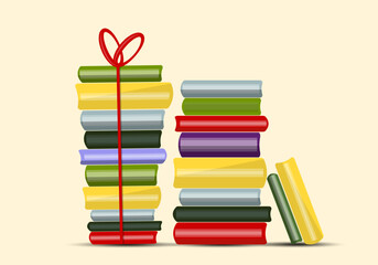 many coloured books . coloured books.