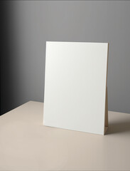 Naklejka premium Frame mockup for photo, print, painting, artwork presentation standing on the table. Generative AI