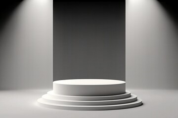 Obraz premium Phodium Stage With White Background