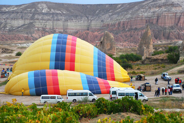 Vorbereitungen für Ballonfahrt in Kapadokkien