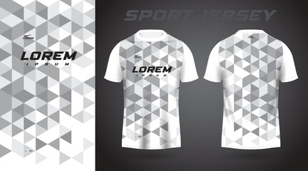 white gray shirt soccer football sport jersey template design mockup