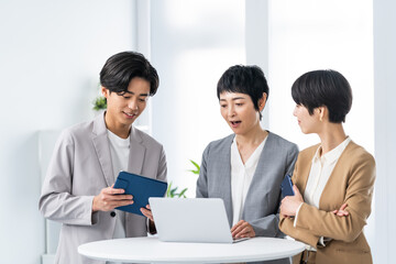 笑顔の三人