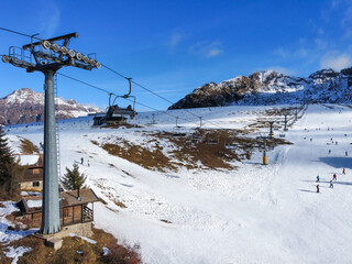 a chairlift in the ski area of Piani di Bobbio