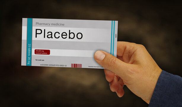 Placebo tablets pack box 3d illustration