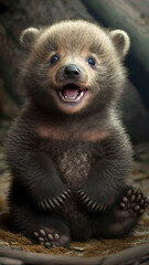 Fototapeta premium Cute funny animal comic comedy sweet natural happy