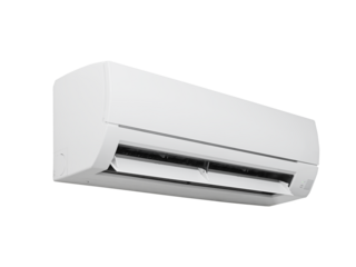 White air conditioner. Electricity home appliance. Cooling product for hot climate in summer.