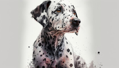 dalmatian dog portrait