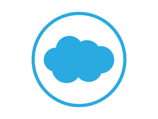 Cloud computing logo design vector