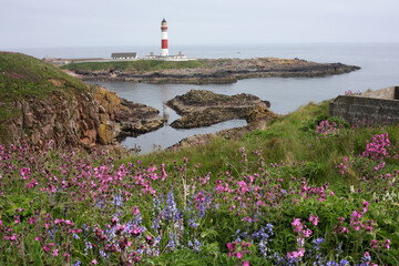 Boddam lighthouse - Peterhead - Aberdeenshire - Scotland - UK