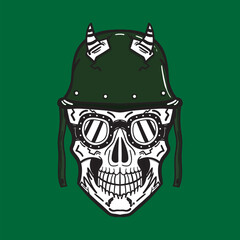 Devil Skulls Army Illustration Design Vector