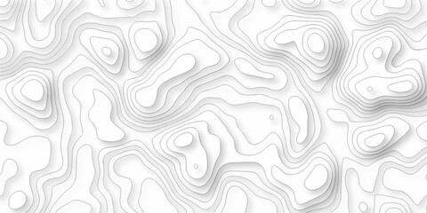 Topographic map. Geographic mountain relief. Abstract lines background. Contour maps. Vector illustration, Topo contour map on white background, Topographic contour lines vector map seamless pattern.