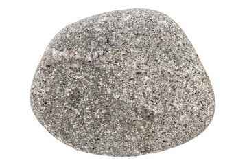 Top view of single gray pebble