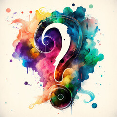 letters "?", generative AI