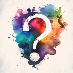 letters "?", generative AI