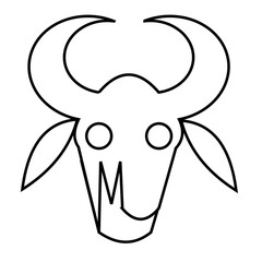 buffalo head illustration 