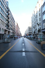 Fototapeta na wymiar Walking street in center of Berlin 