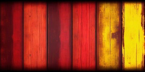 Wooden texture. Dark orange and red Painted old wood. Fence planks. Rustic background with space for design. ai generative