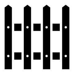 picket fence glyph icon