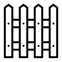 picket fence line icon