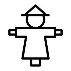scarecrow line icon