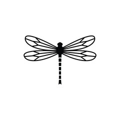 dragonfly logo icon  design vector