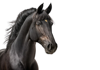Obraz na płótnie Canvas Horse isolated on white, transparent background, PNG, generative ai