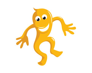 Cute Monster or Character with Smiling Gesture Illustration visualized with Simple Illustration