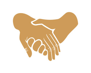 Holding Hand Illustration as Symbolization of Support