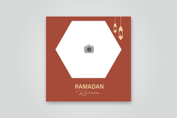 Ramadan Kareem social media. Design template for promotion, greeting, Islamic celebration 