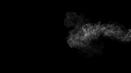 Smoke, steam explosion of particles, puff