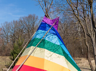 wigwam rainbow colors.. © Alla