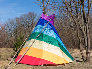 wigwam rainbow colors.. © Alla
