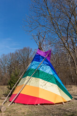 wigwam rainbow colors.. © Alla
