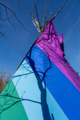 wigwam rainbow colors..