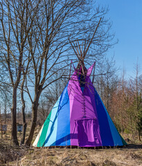 wigwam rainbow colors.. © Alla