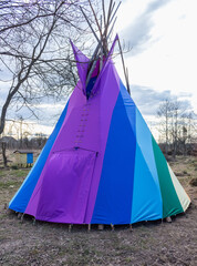 wigwam rainbow colors.. © Alla
