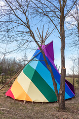 wigwam rainbow colors.. © Alla