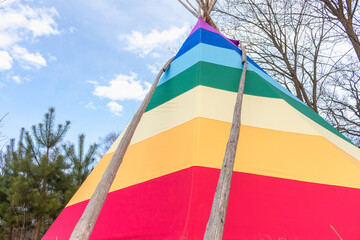 wigwam rainbow colors.. © Alla