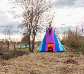 wigwam rainbow colors.. © Alla