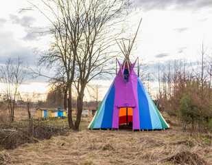 wigwam rainbow colors.. © Alla