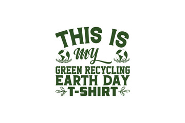  April 22 Earth Day. Earth Day typography logo design template.