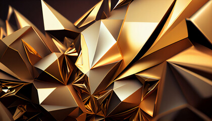  abstract gold crystal background Ai generated image