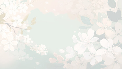  Faded spring floral background