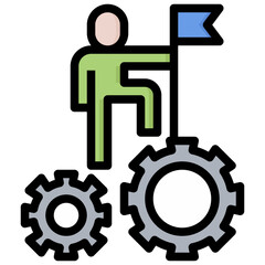 Obraz premium success line icon,linear,outline,graphic,illustration