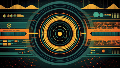 Big data abstract visualization background