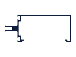 Aluminum Extruded Horizontal Mullions MOD AL-02cw 3D Rendering