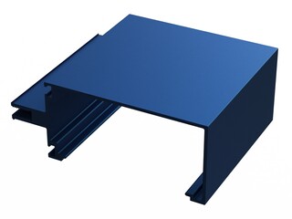 Aluminum Extruded Horizontal Mullions MOD AL-02cw 3D Rendering